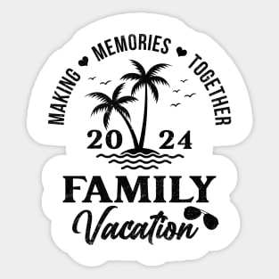 Palm Tree Family Vacation 2024 Sticker